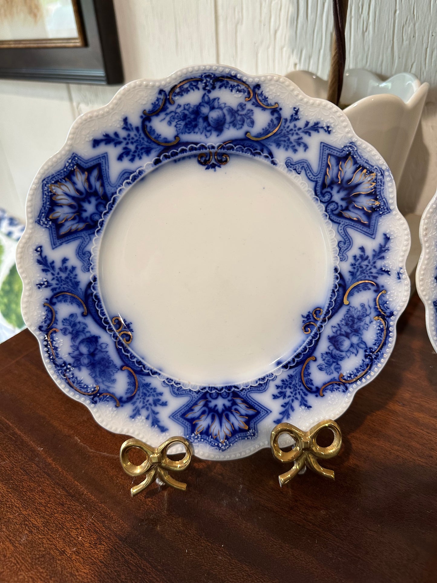 Scalloped Flow Blue Plates