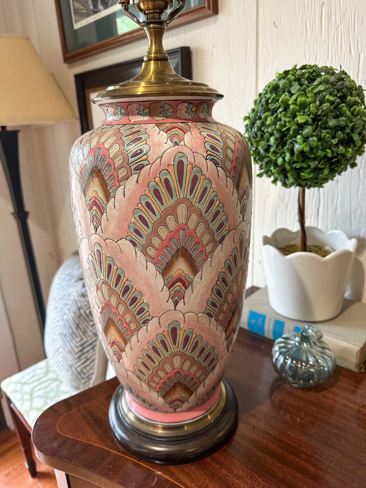 Pastel Peacock Style Lamp