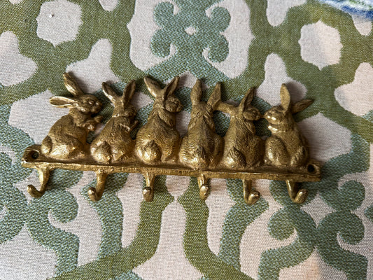 Brass Bunny Wall Hooks