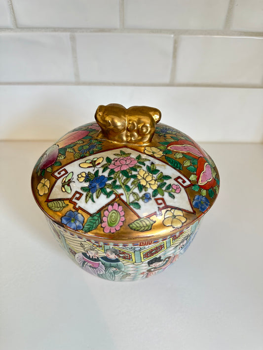 Famille Rose Lidded Jar