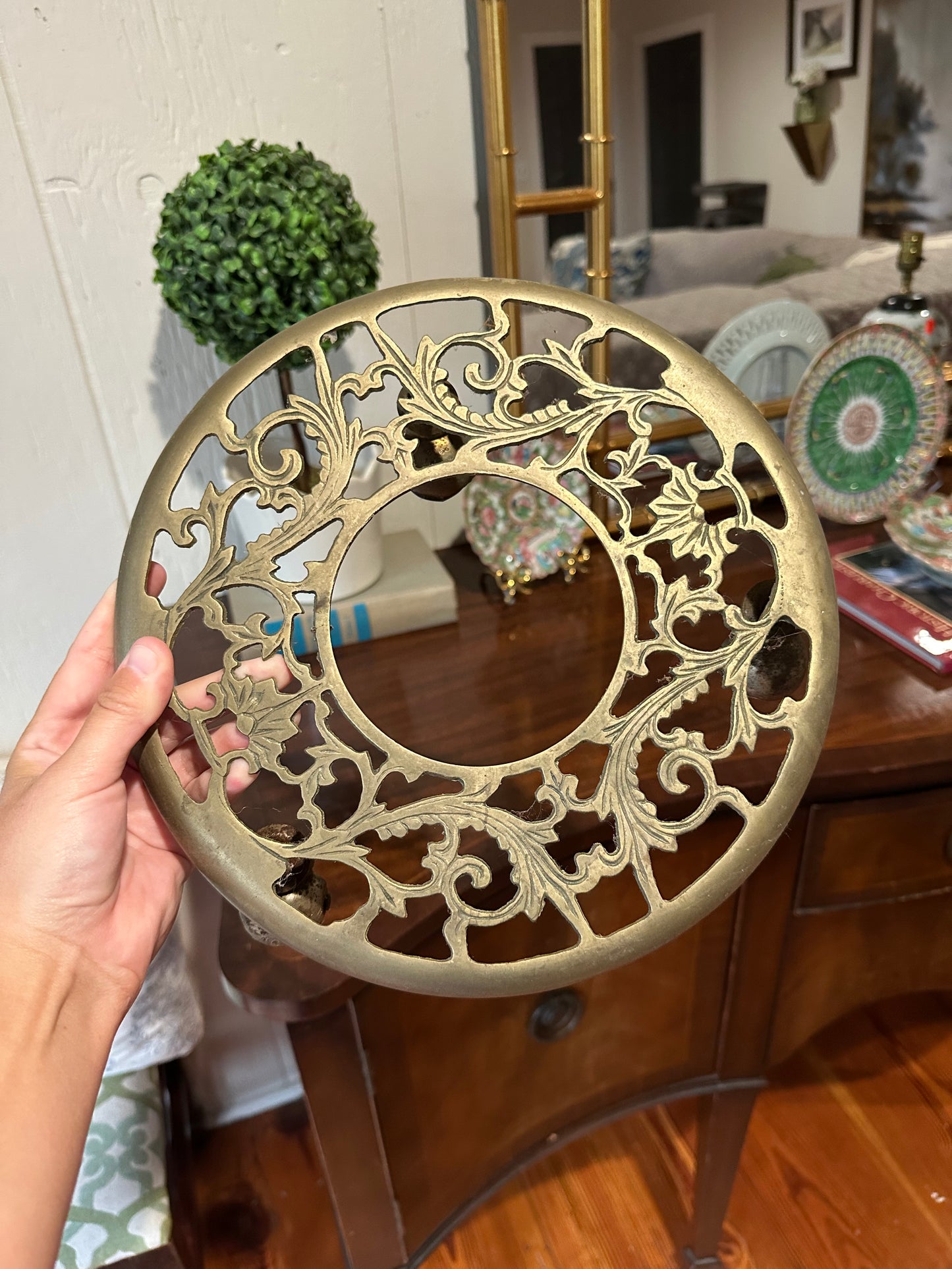 Rolling Metal Plant Stand
