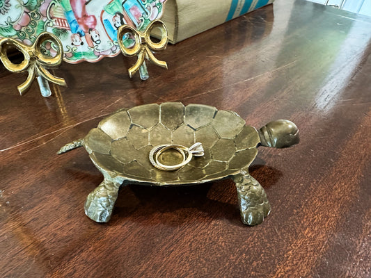 Brass Turtle Trinket Dish