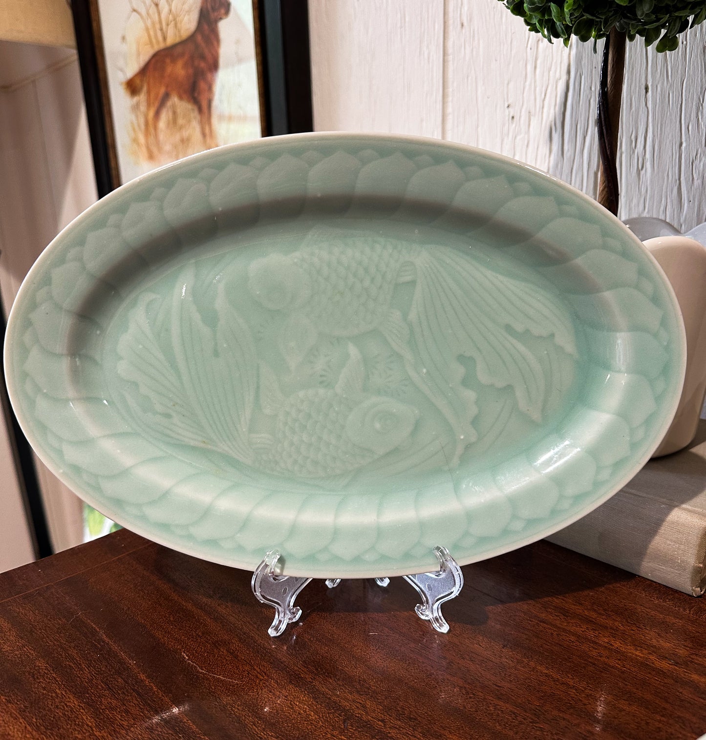 Celadon Goldfish Dish Set