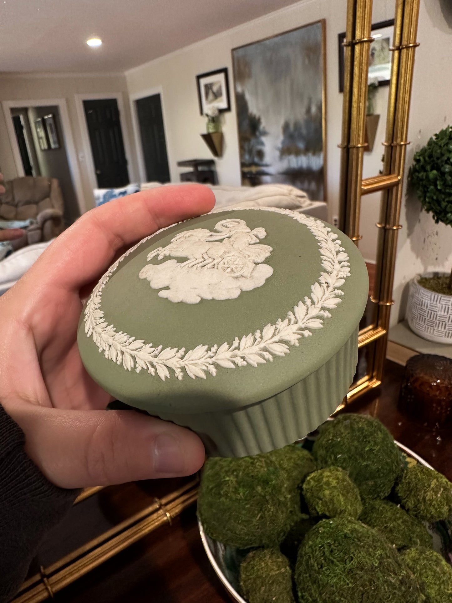 Green Wedgwood Trinket Box