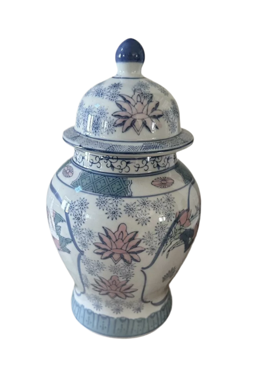 Pastel Florals Ginger Jar