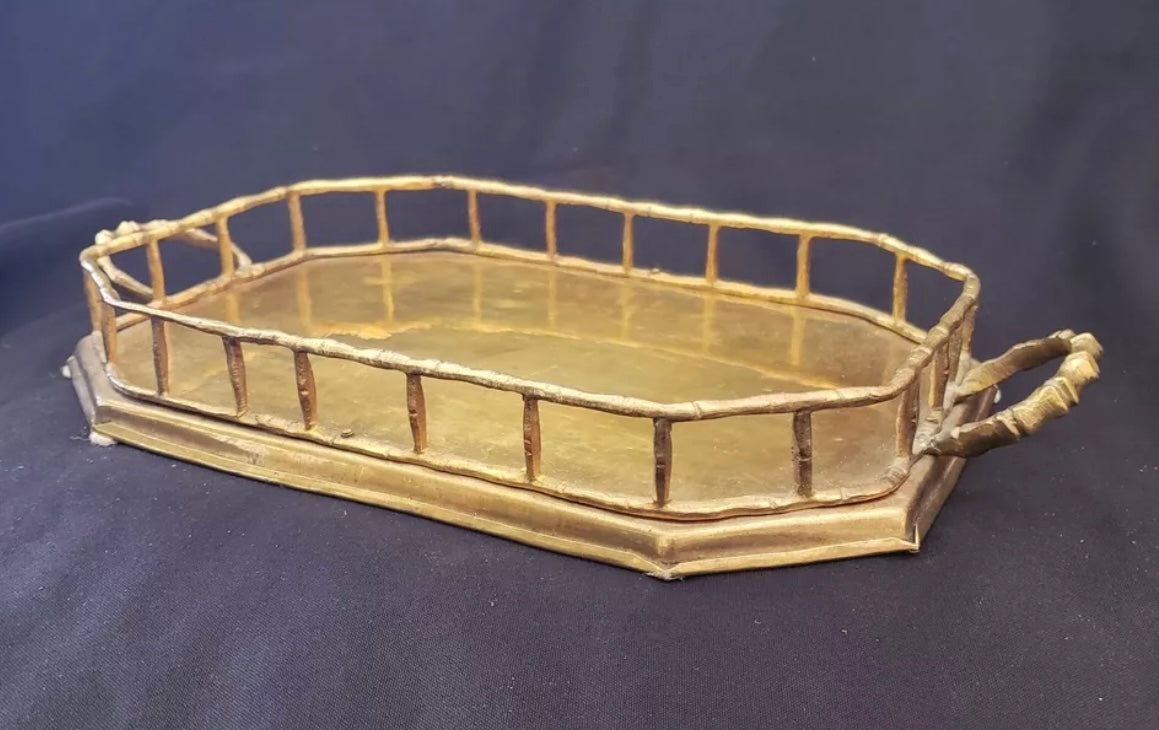 Brass Bamboo Tray