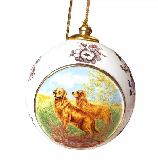 Spode Woodland Golden Retriever Ornament