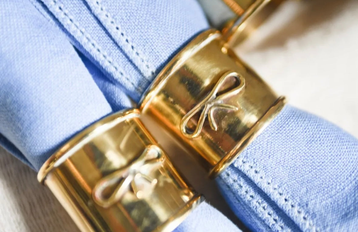 Set of 8 Bow Napkin Rings