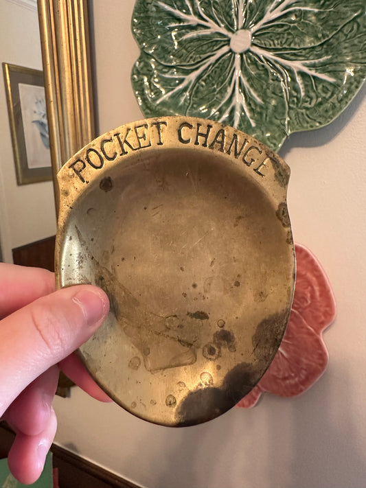 Small Brass Pocket Change Dish