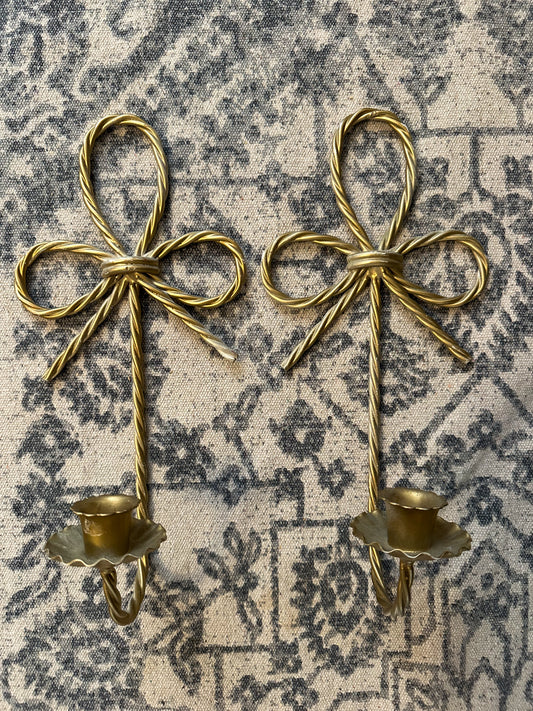 Bow Wall Candlestick Holders