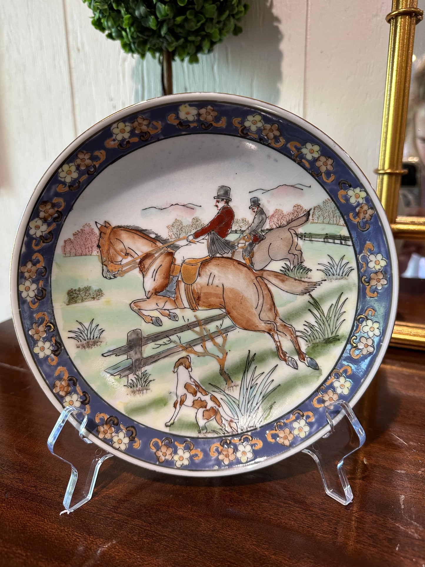 Fox Hunt Shallow Bowl