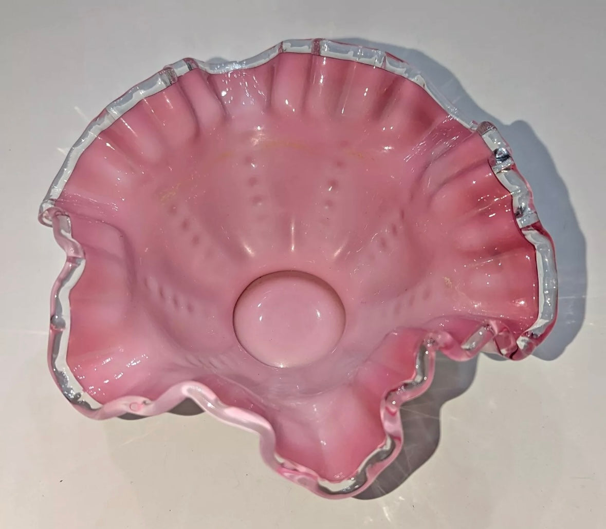 Pink Fenton Dish