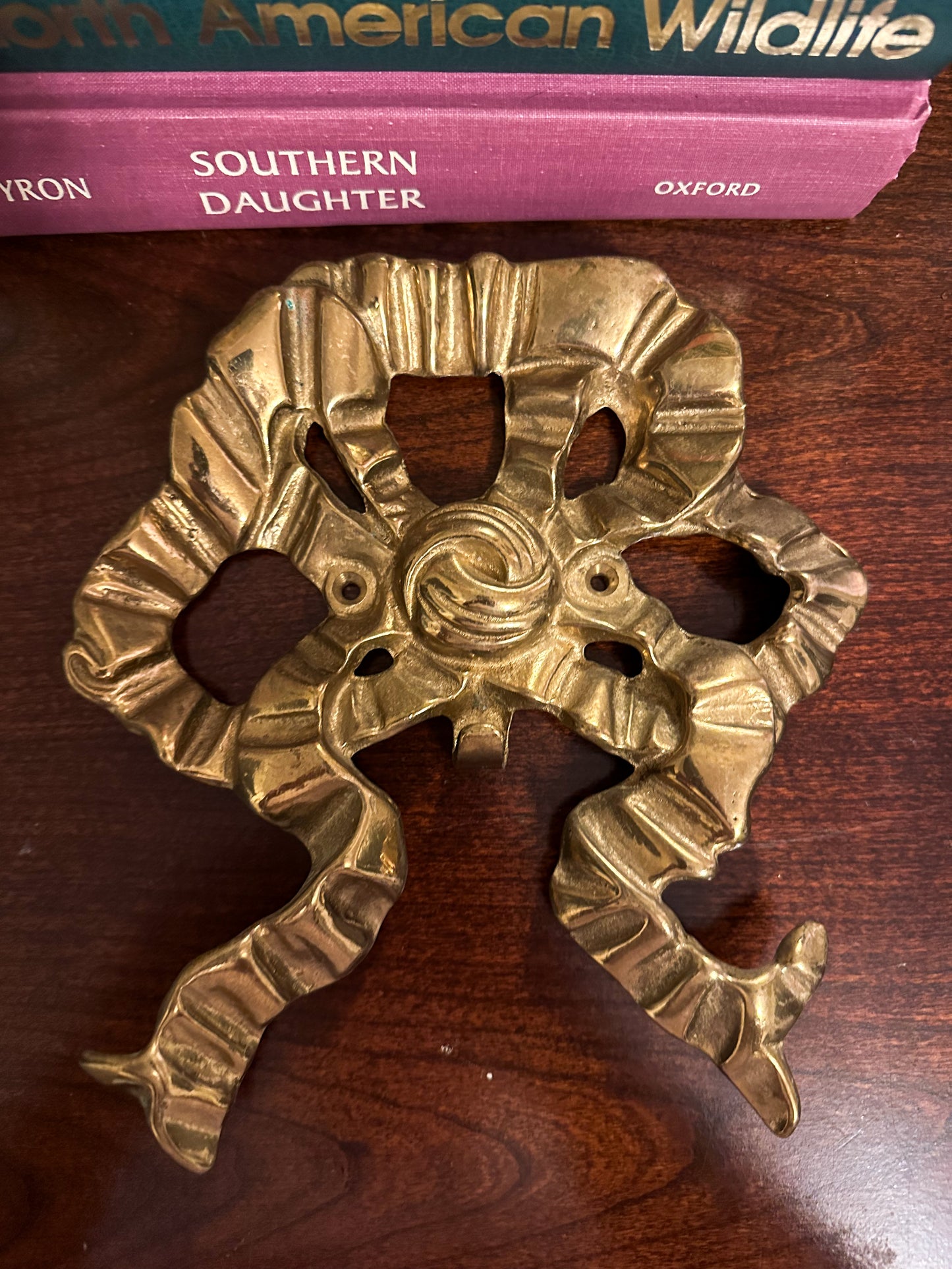 Large Brass Bow Wall Hook