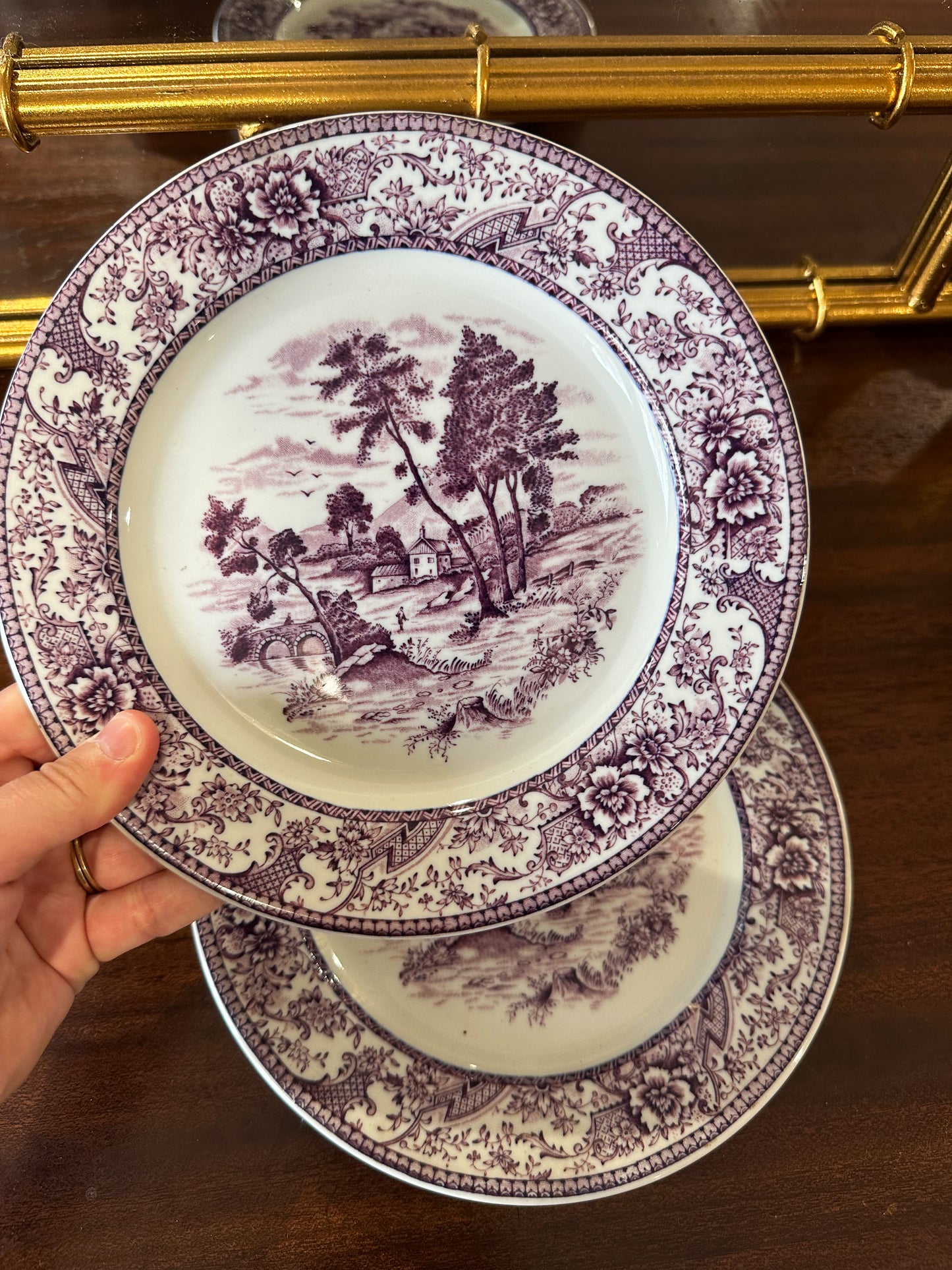 Purple Buffalo China Plates
