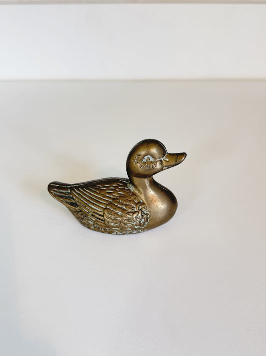 Brass Duck Figurine