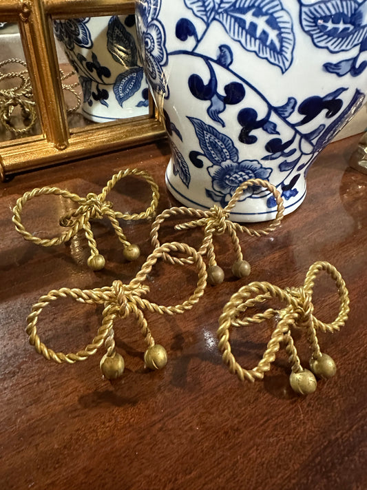 Set of 4 Bow Napkin Rings