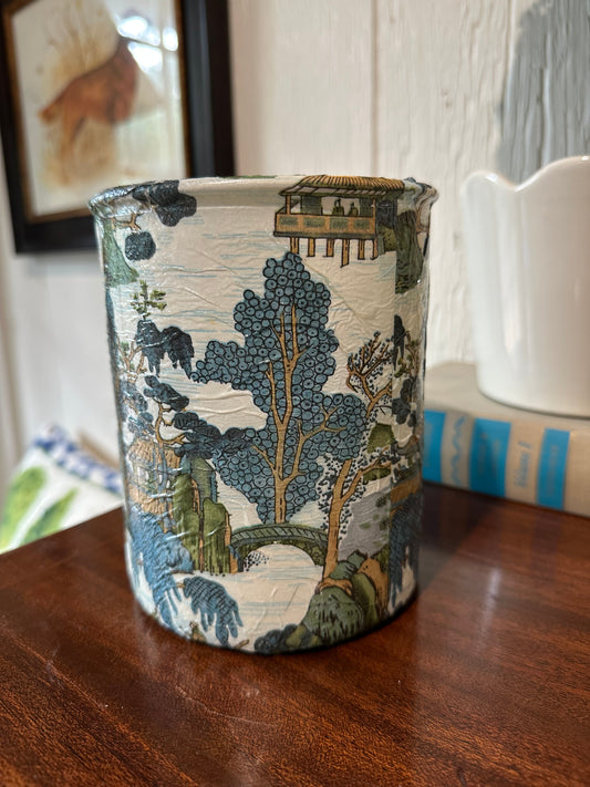 Chinoiserie Decoupage Canister