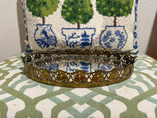 Mirrored Bow & Tassel Tray