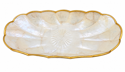 Scalloped Capiz Tray