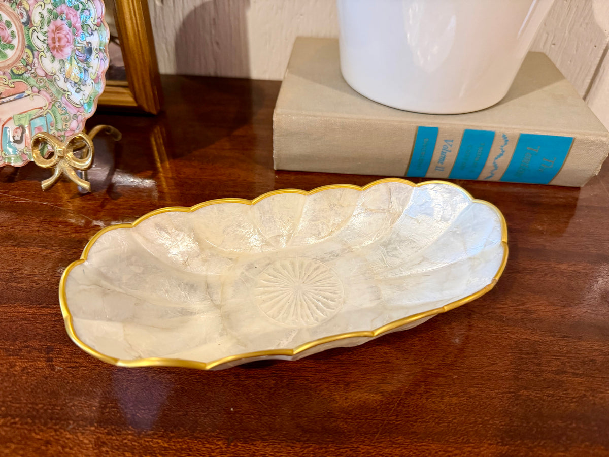 Scalloped Capiz Tray