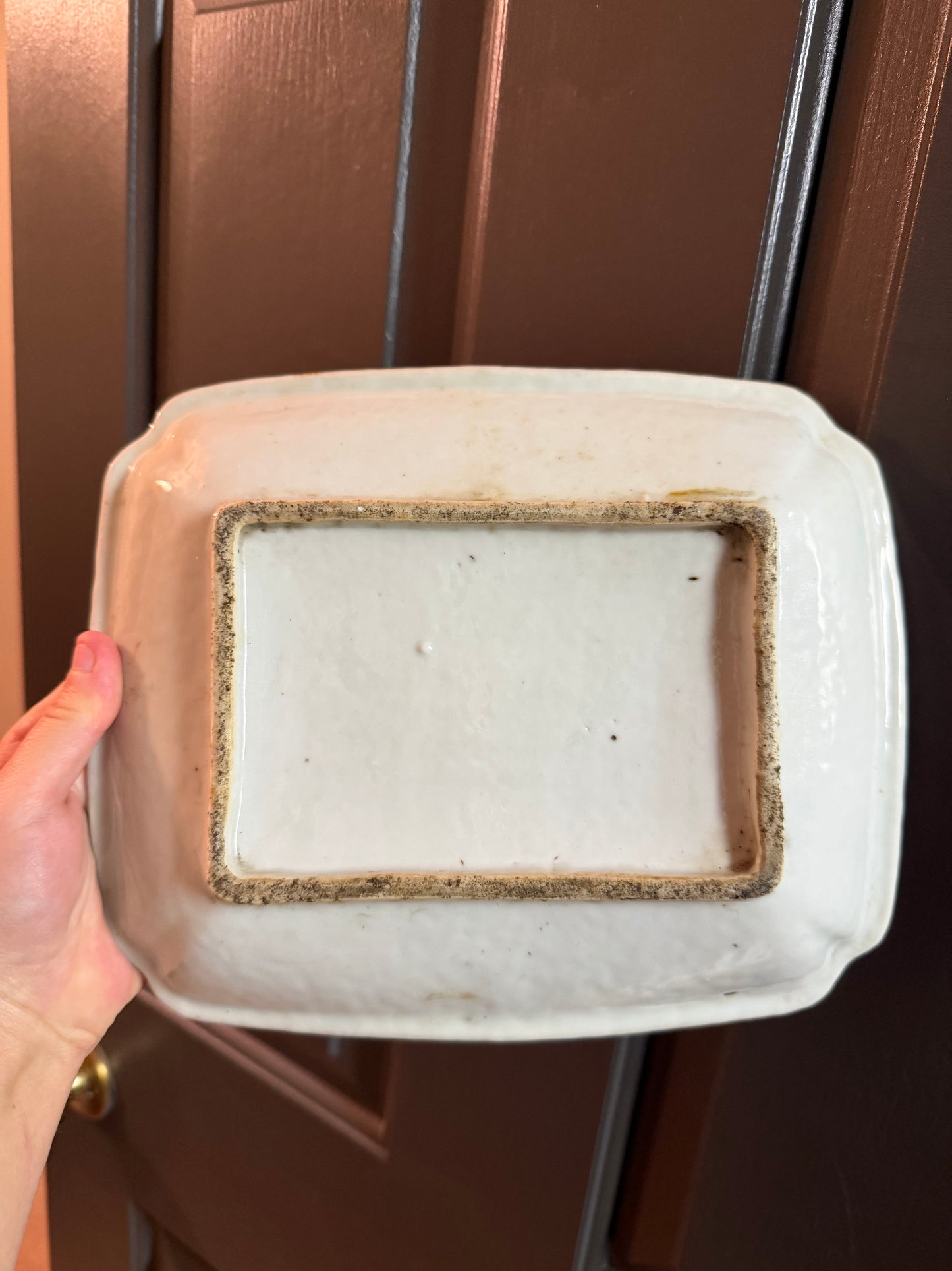 Rectangular Rose Medallion Platter