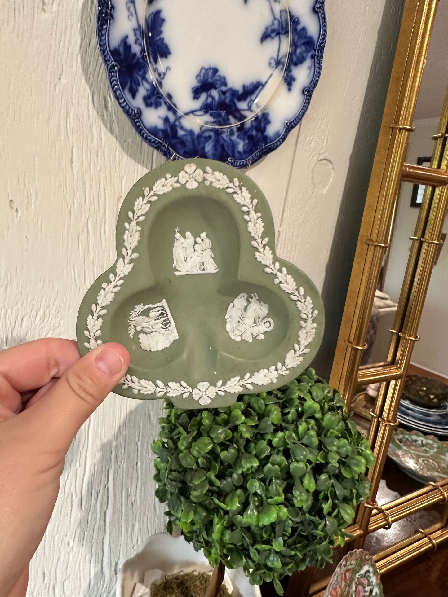 Green Club Wedgwood Dish