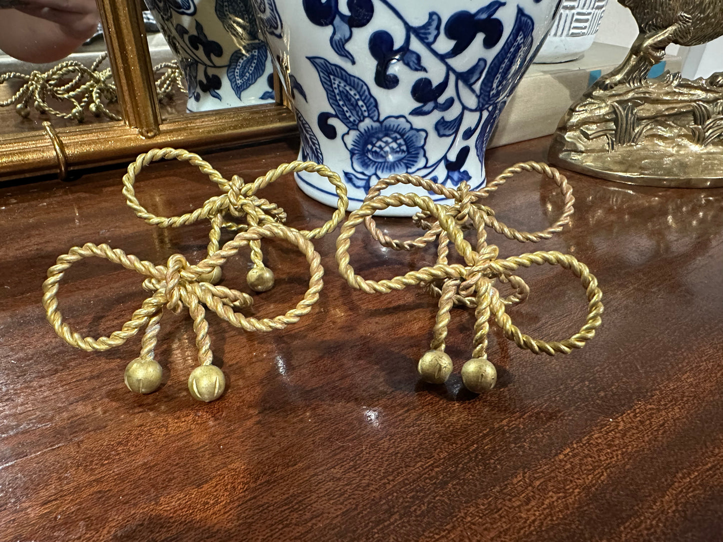 Set of 4 Bow Napkin Rings