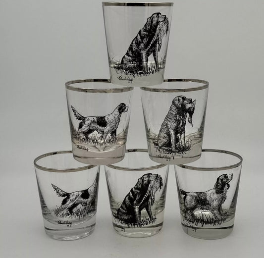 Hunting Dog Lowball Glasses