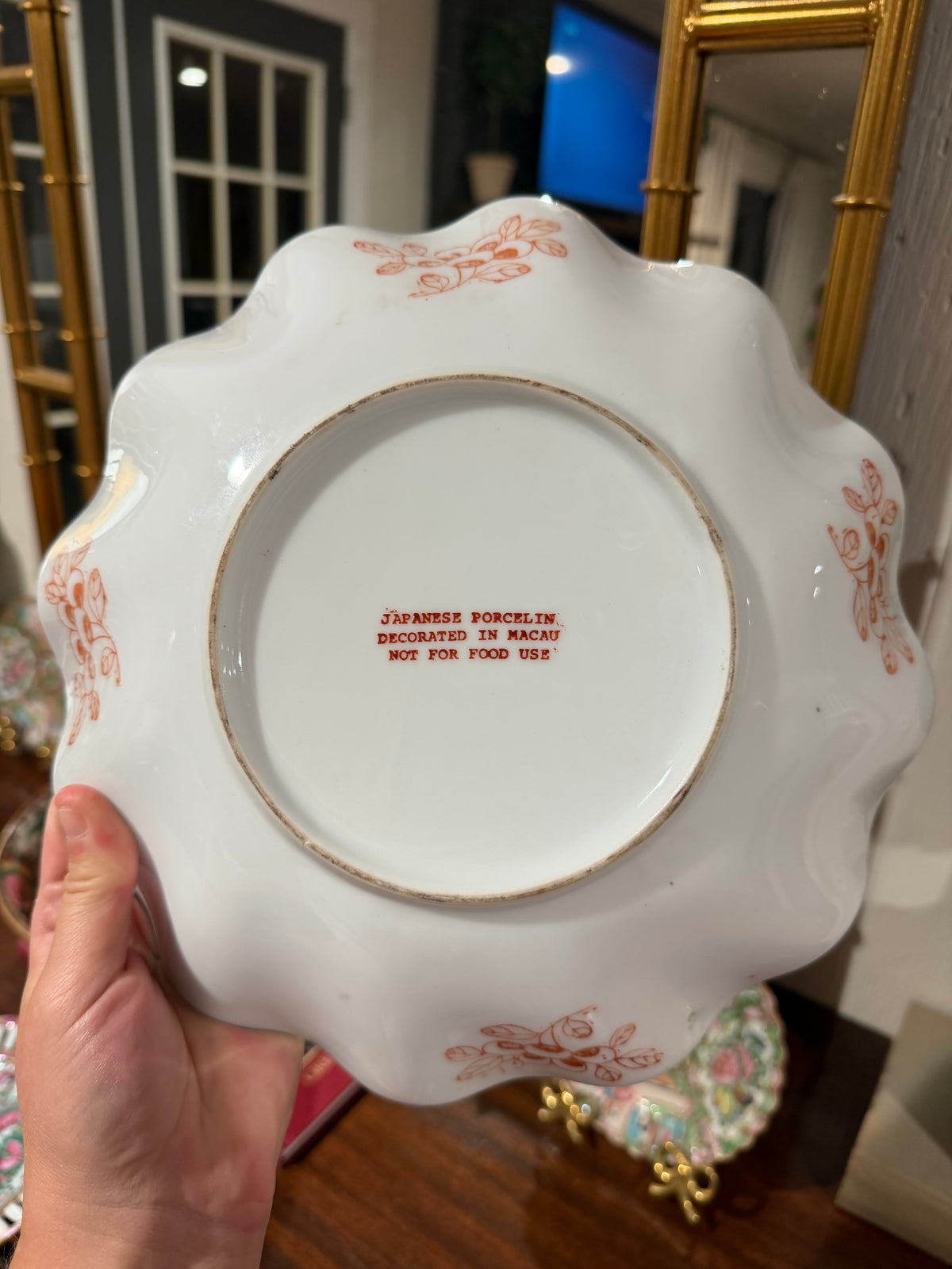 Ruffled Rose Medallion Dish