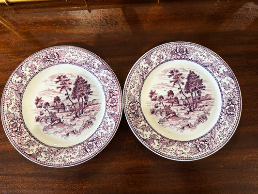 Purple Buffalo China Plates
