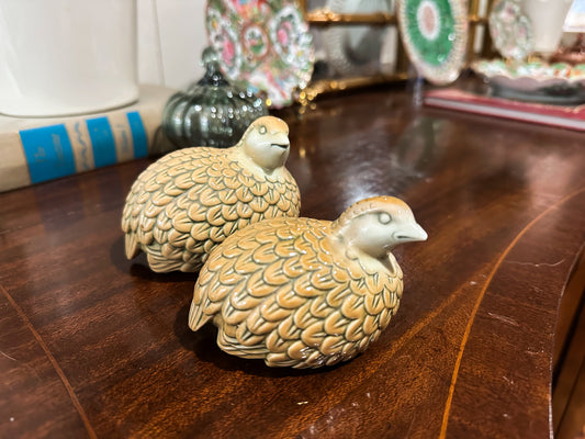 Ceramic Quail Pair
