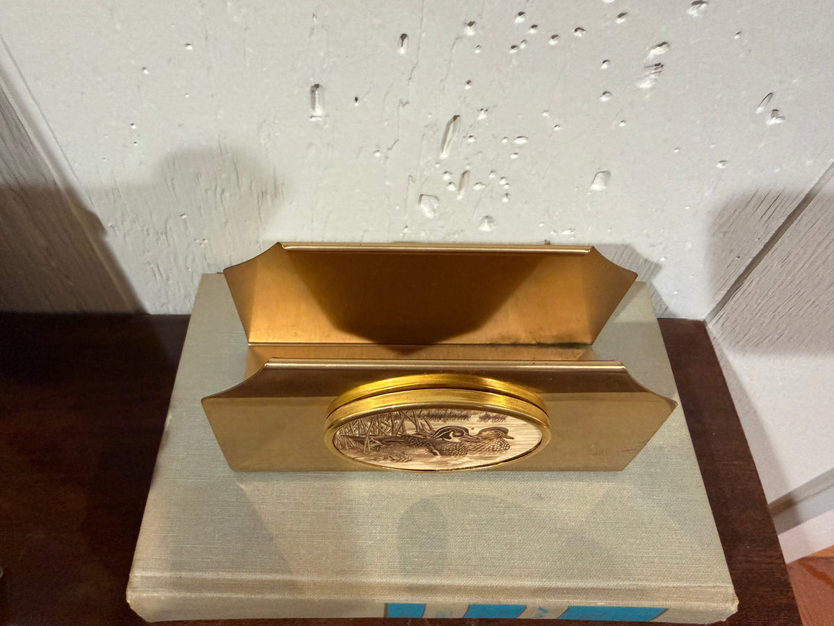 Brass Duck Letter/Napkin Holder
