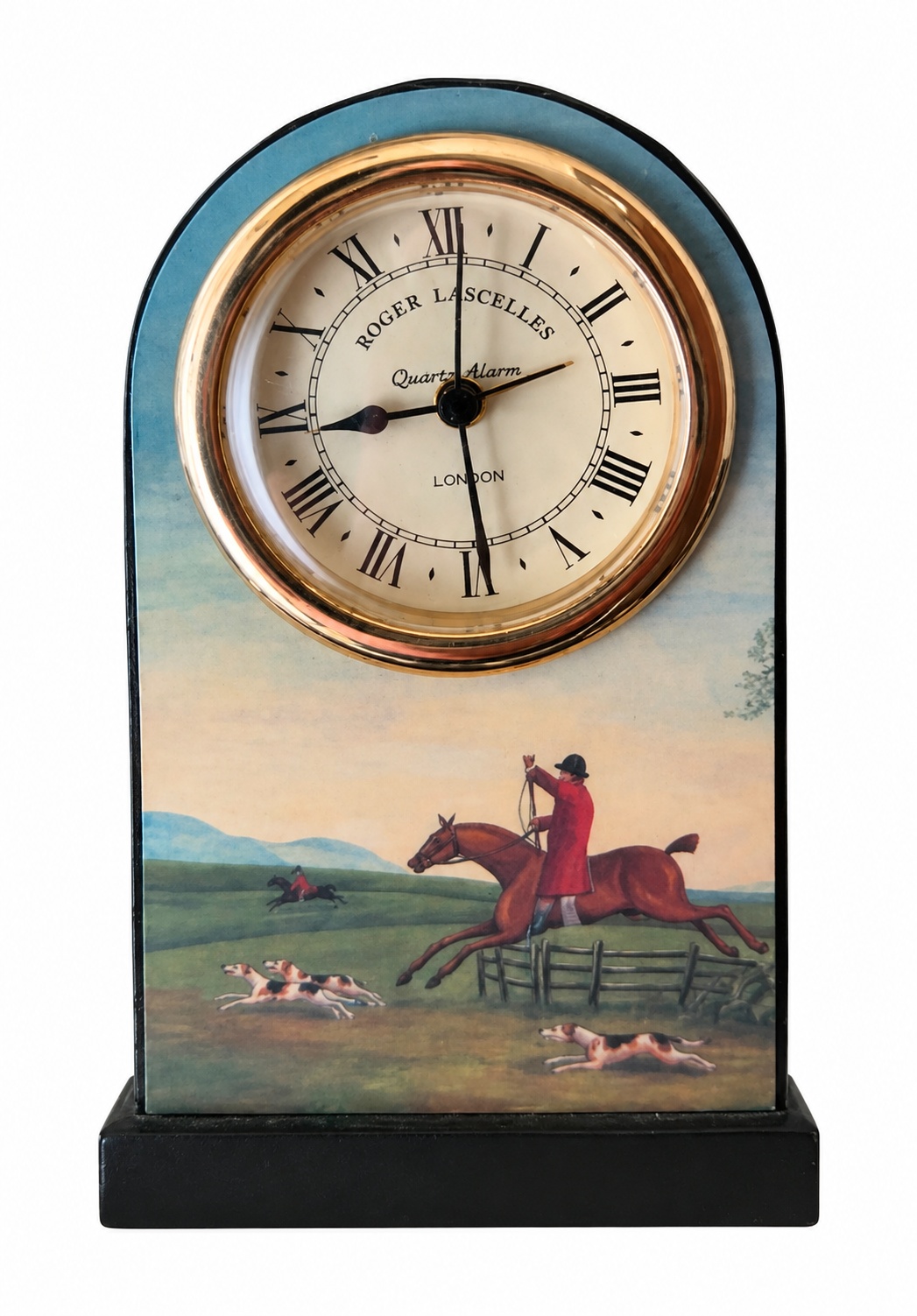 Small Fox Hunt Mantel Clock