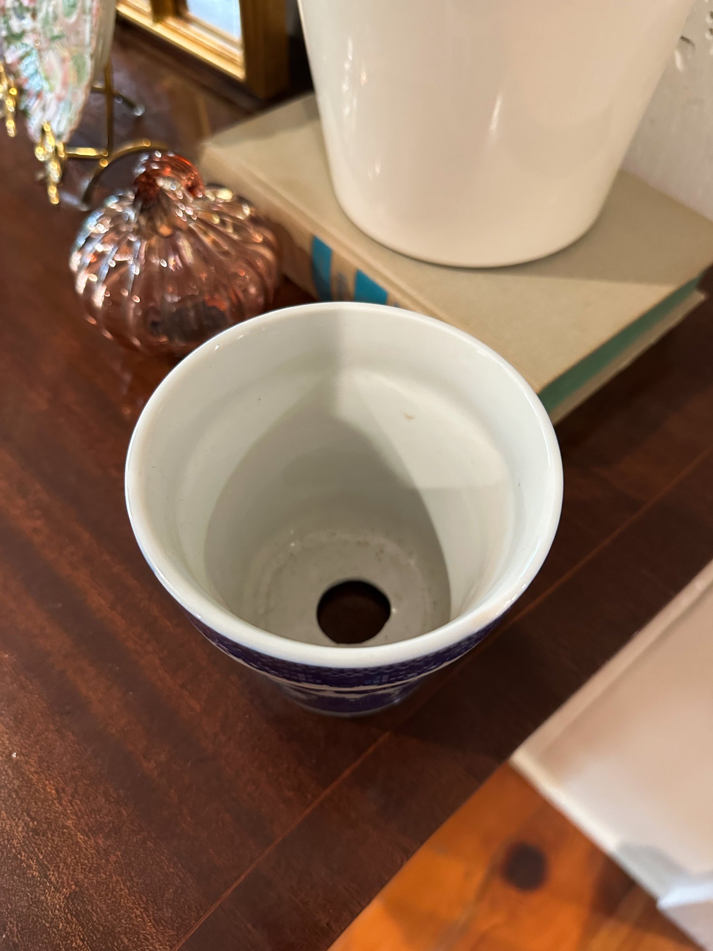 Mini Blue Willow Planter Pot