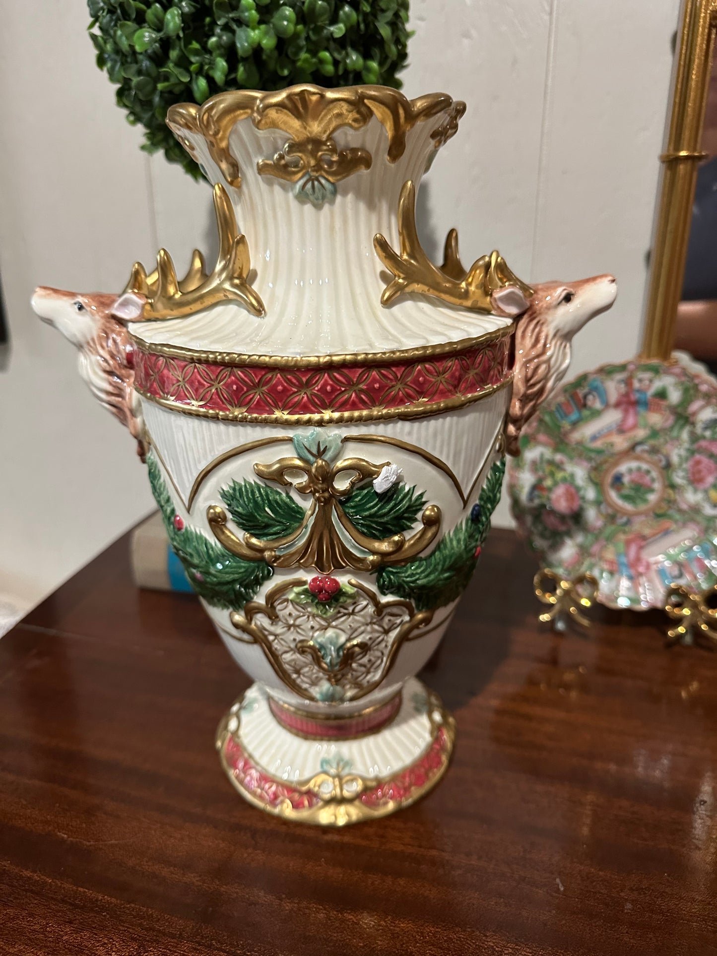 Fitz & Floyd Reindeer Vase