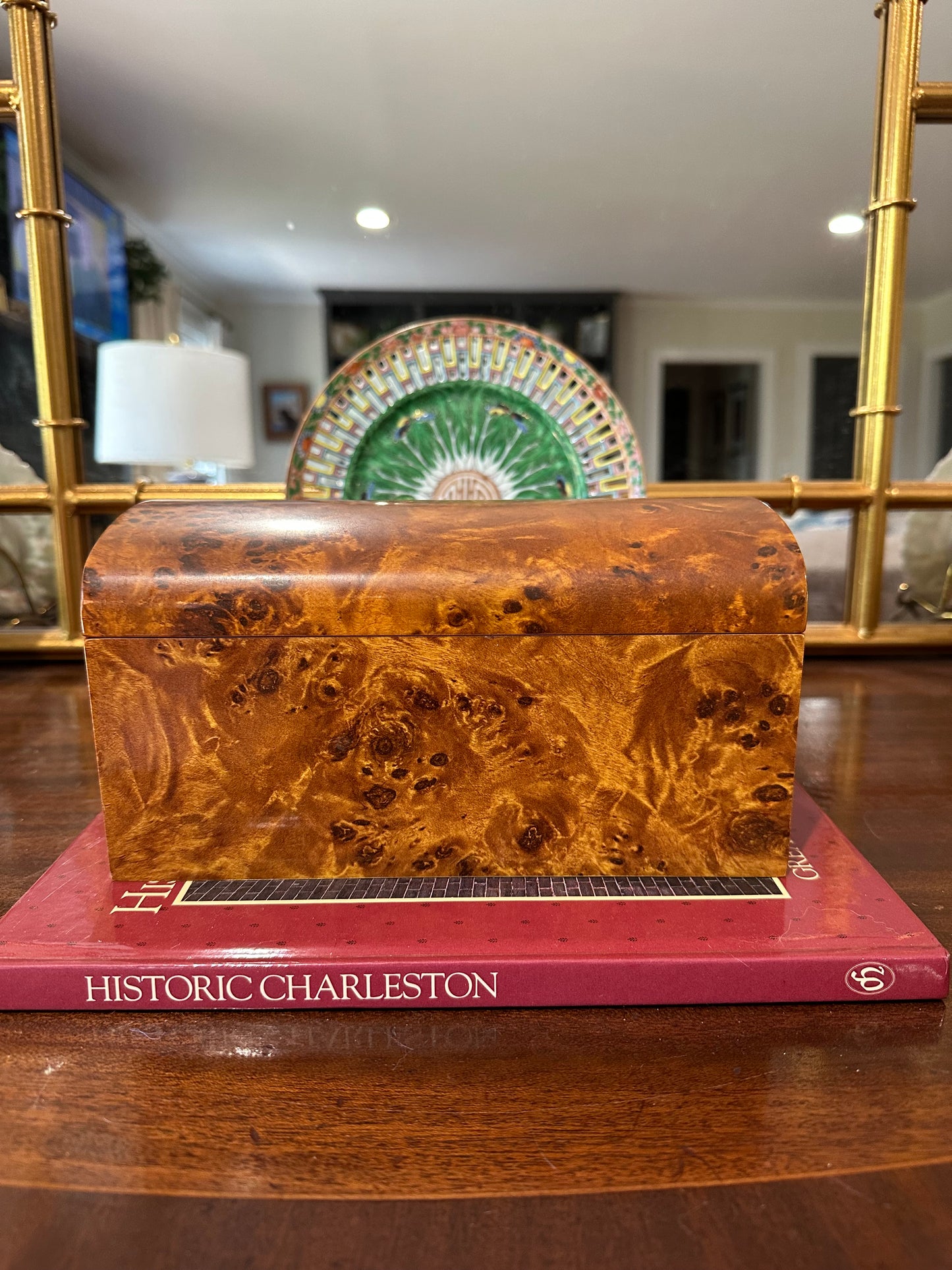 Decorative Burlwood Box