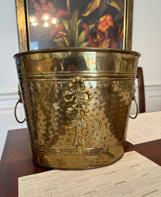 Brass Bow Planter