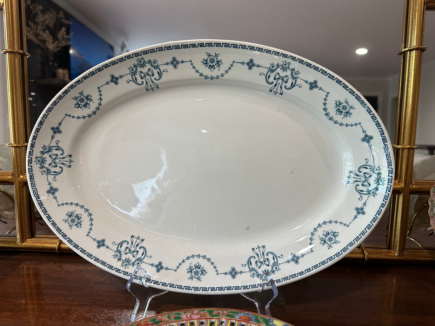 Blue & White Bow Platter