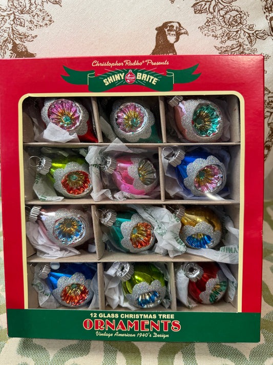 Shiny Brite Tulip Indent Ornaments