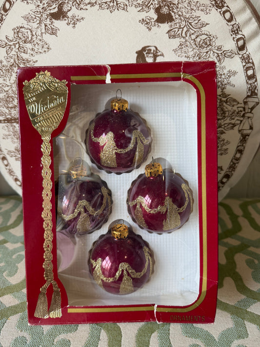 Red & Gold Tassel Ornaments