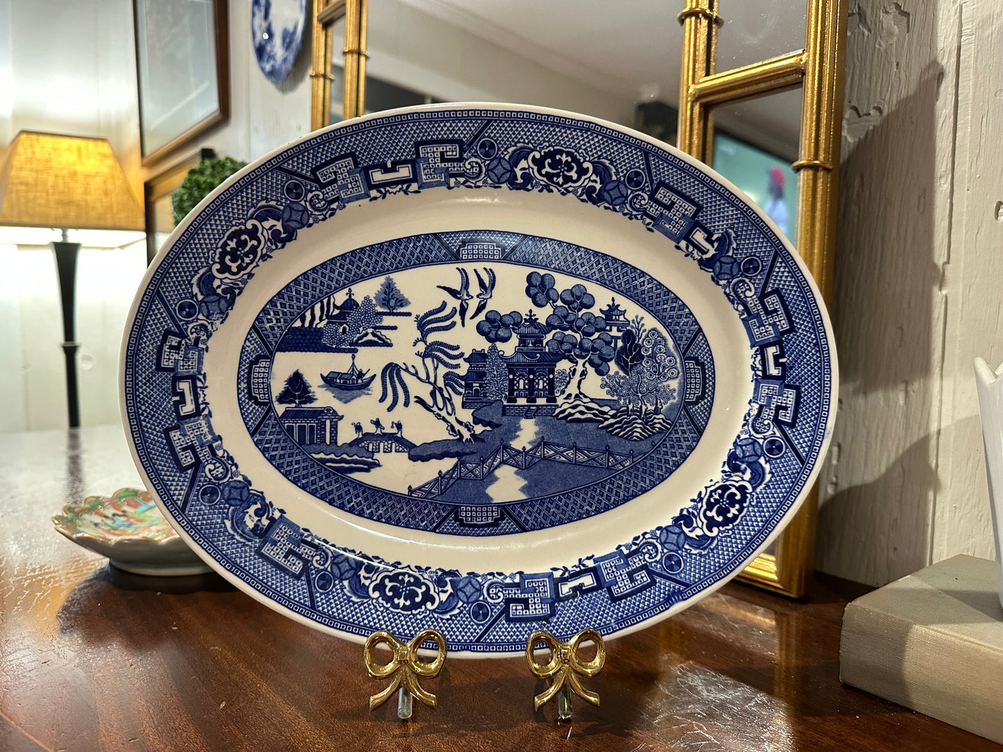 Oval Blue Willow Platter