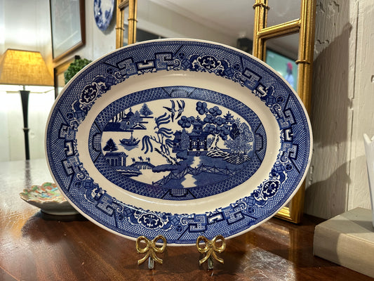 Oval Blue Willow Platter