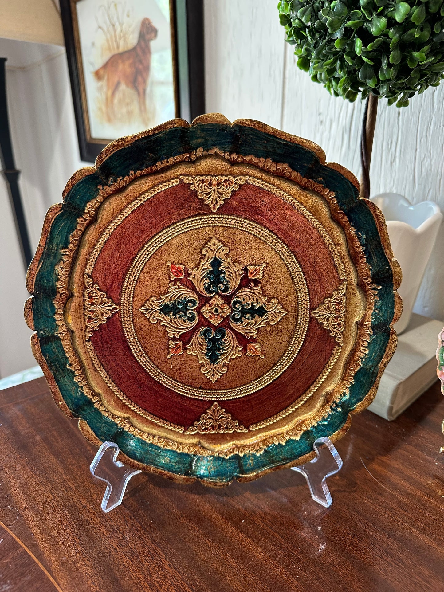 Italian Florentine Circular Tray