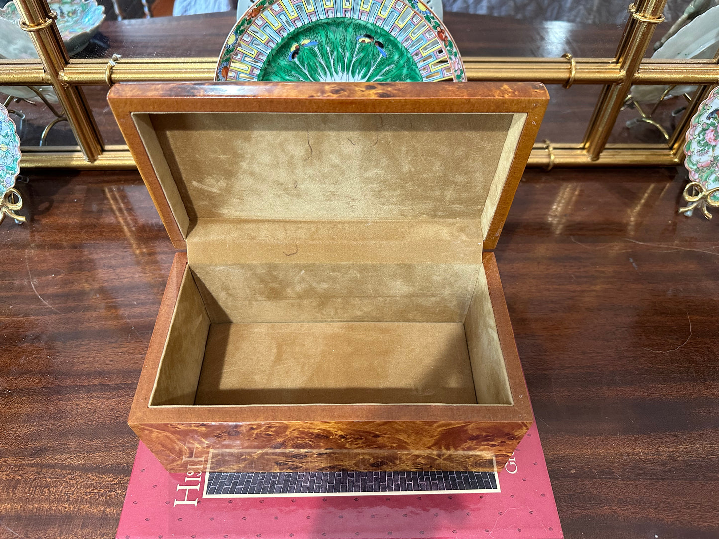 Decorative Burlwood Box
