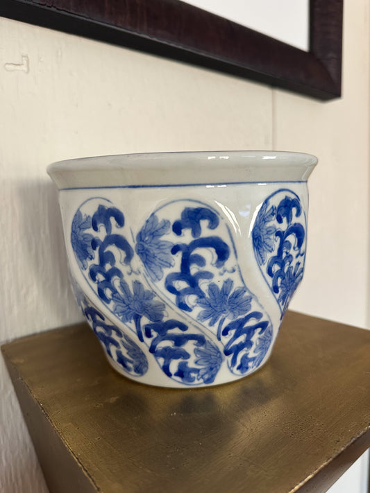 Mini Blue & White Planter