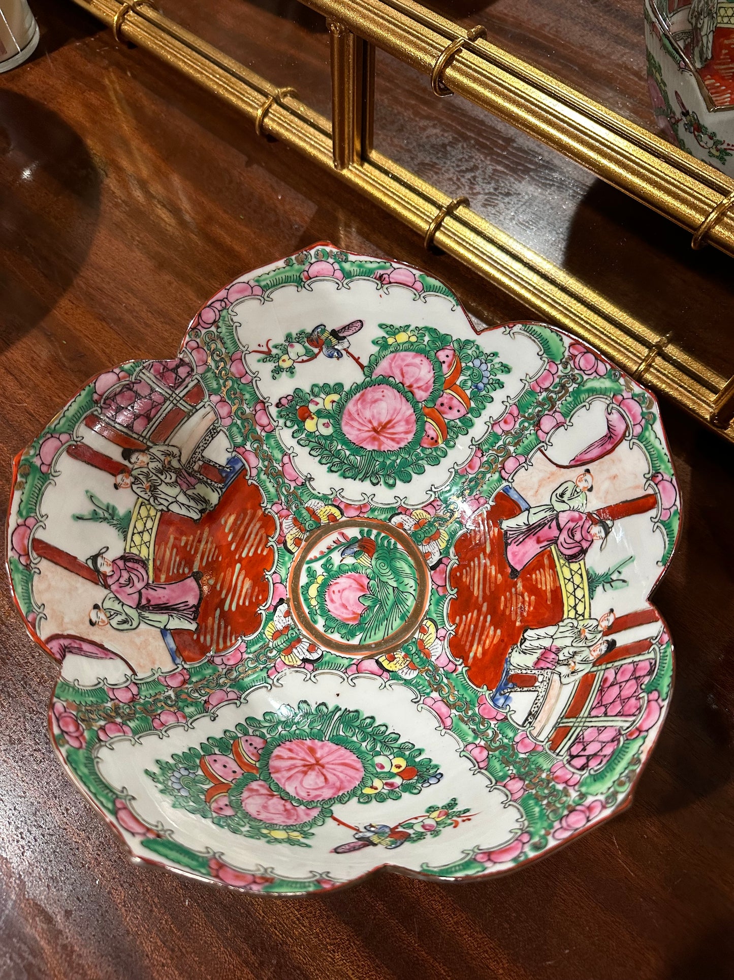 10-Inch Rose Famille Lotus Bowl