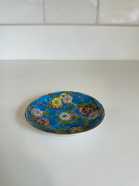 Blue Floral Chinoiserie Trinket Dish
