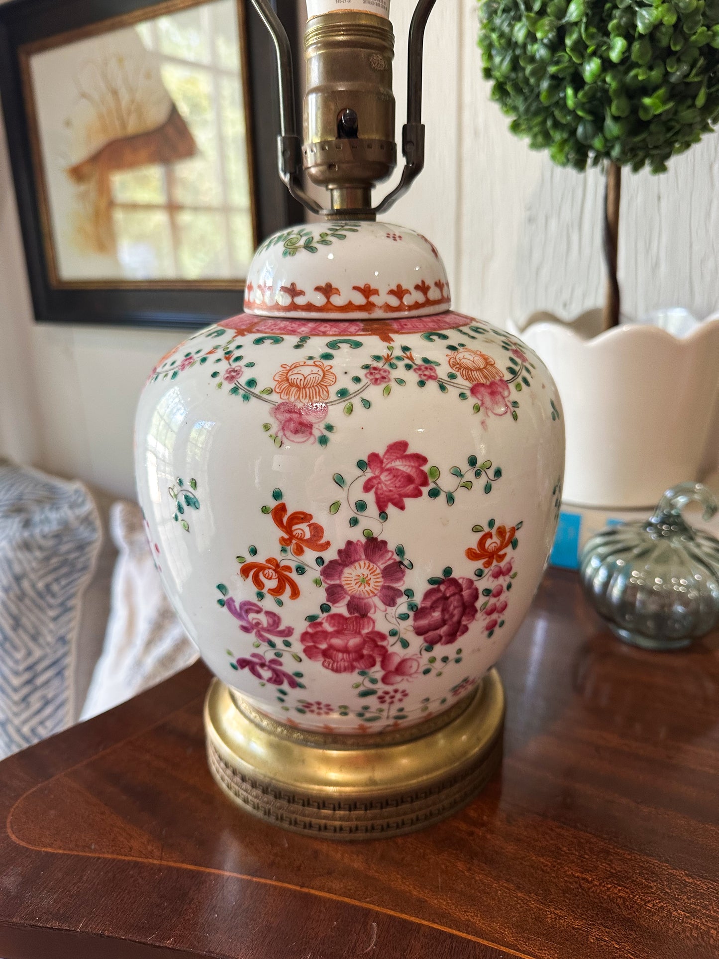 Floral Ginger Jar Lamp