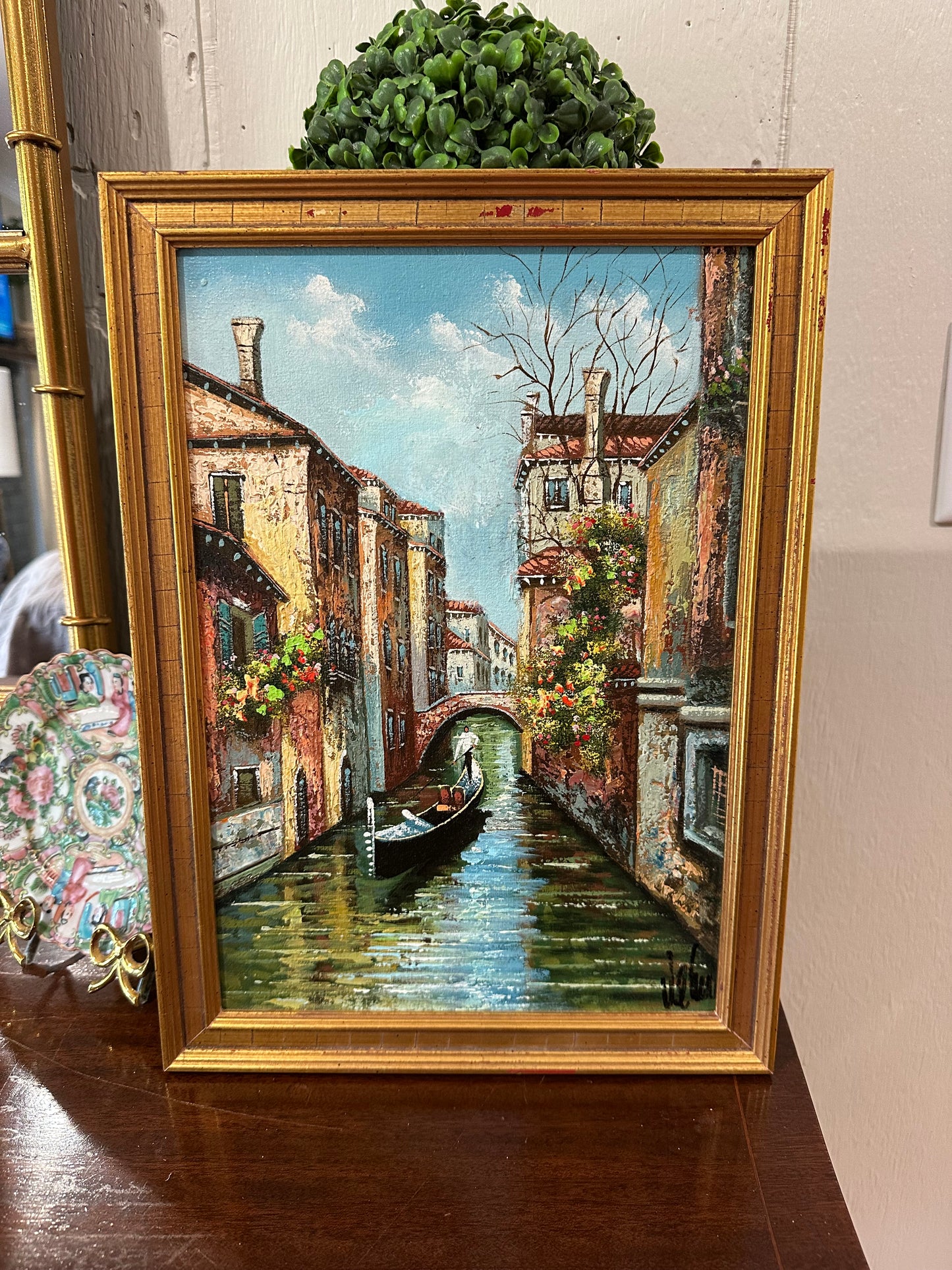 Framed Italian Oil Painting