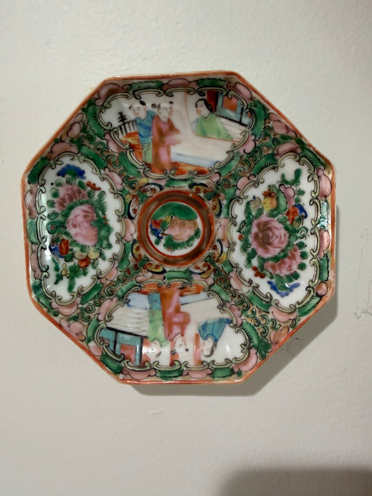 Rose Medallion Octagon Plates